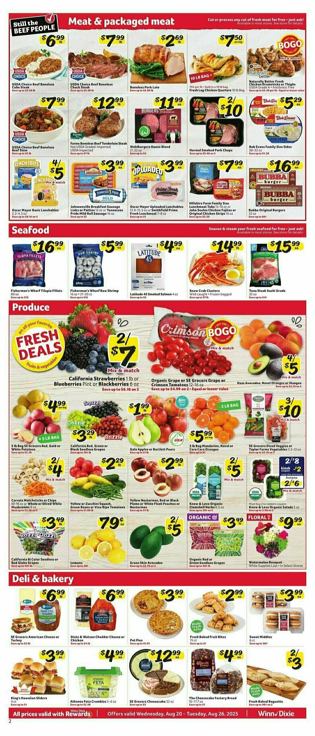 Winn-Dixie Weekly Ad from August 20