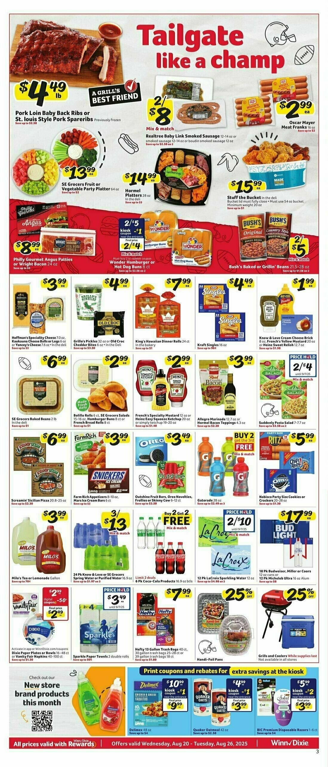 Winn-Dixie Weekly Ad from August 20