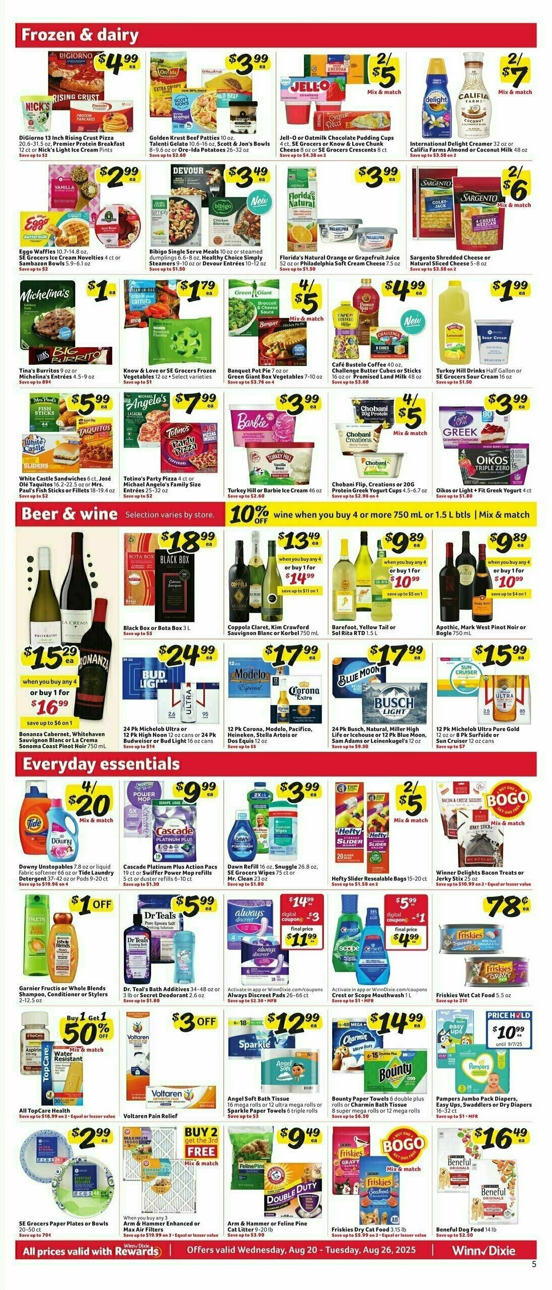 Winn-Dixie Weekly Ad from August 20