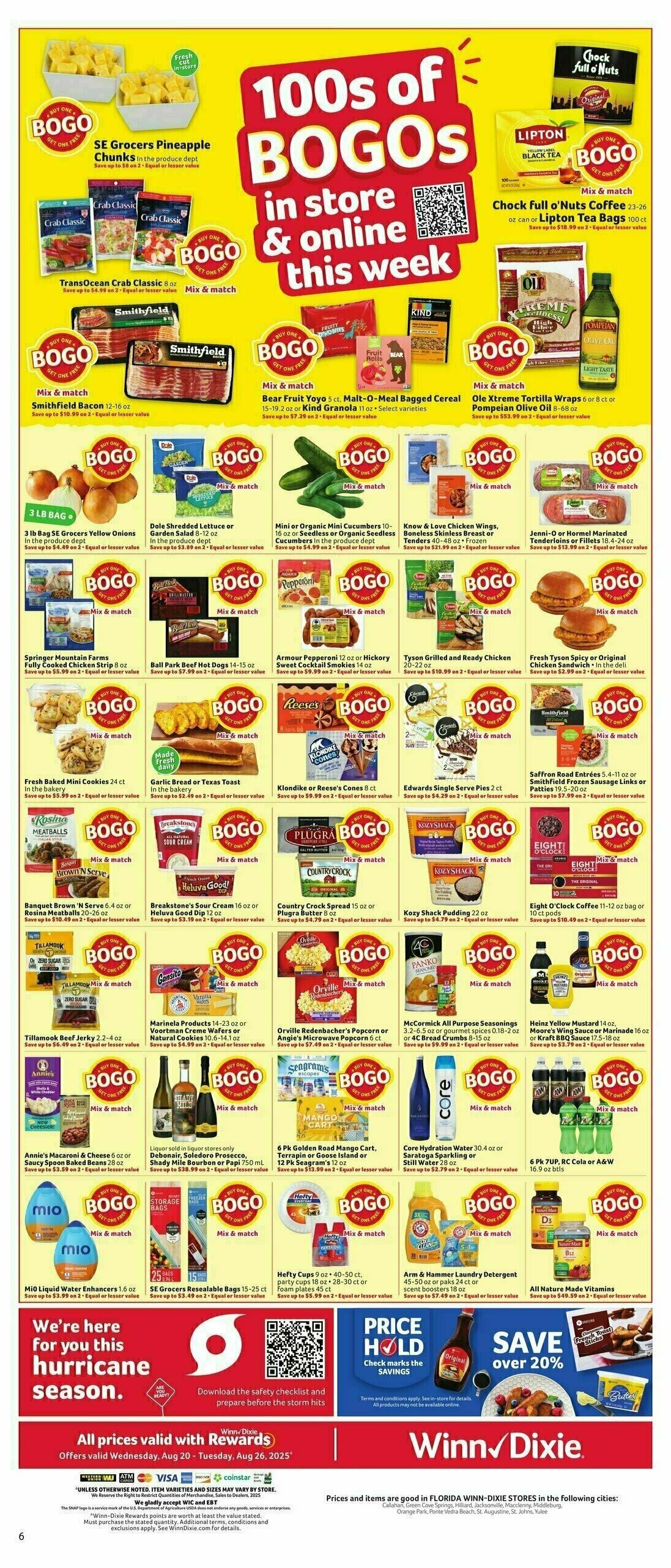 Winn-Dixie Weekly Ad from August 20