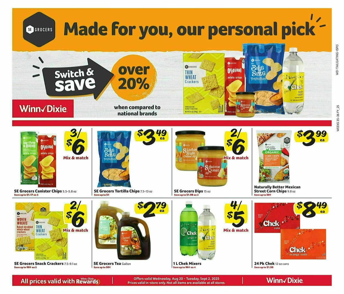 Winn-Dixie Weekly Ad from August 20