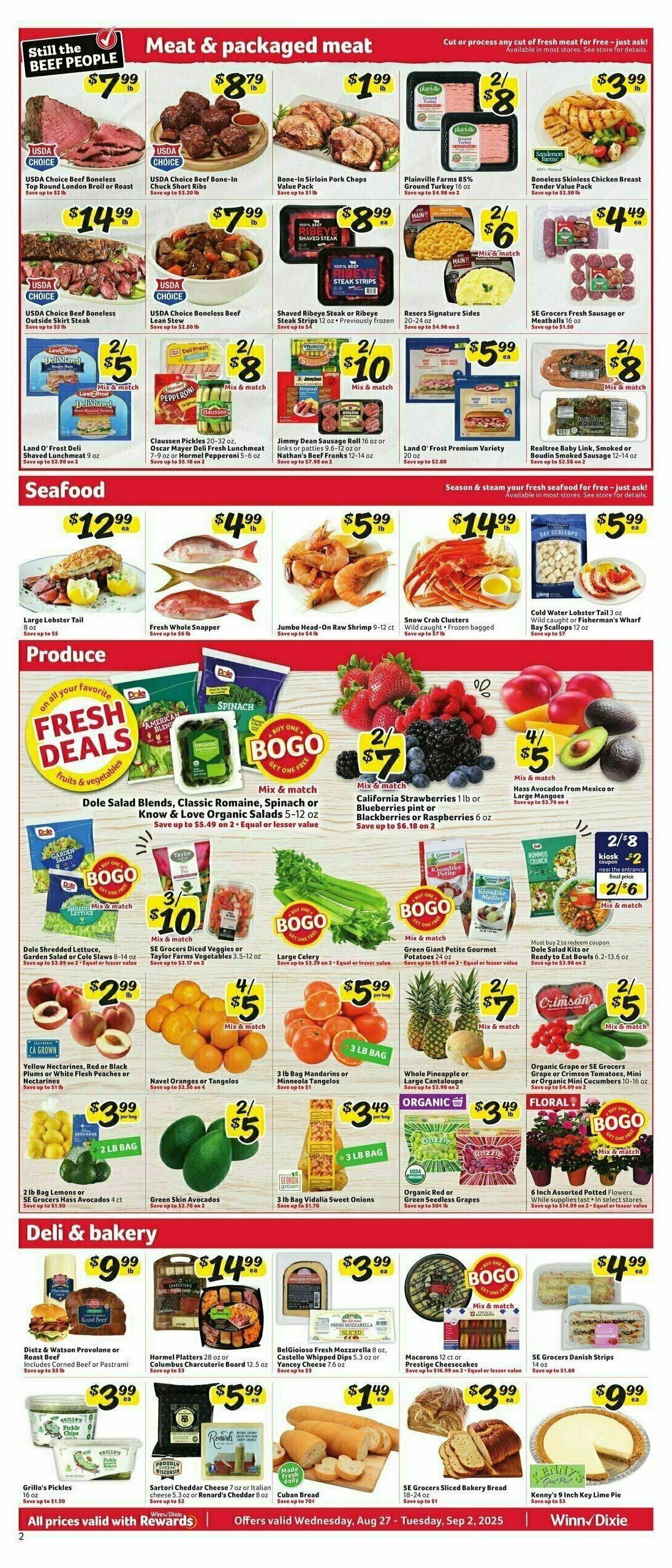 Winn-Dixie Weekly Ad from August 27