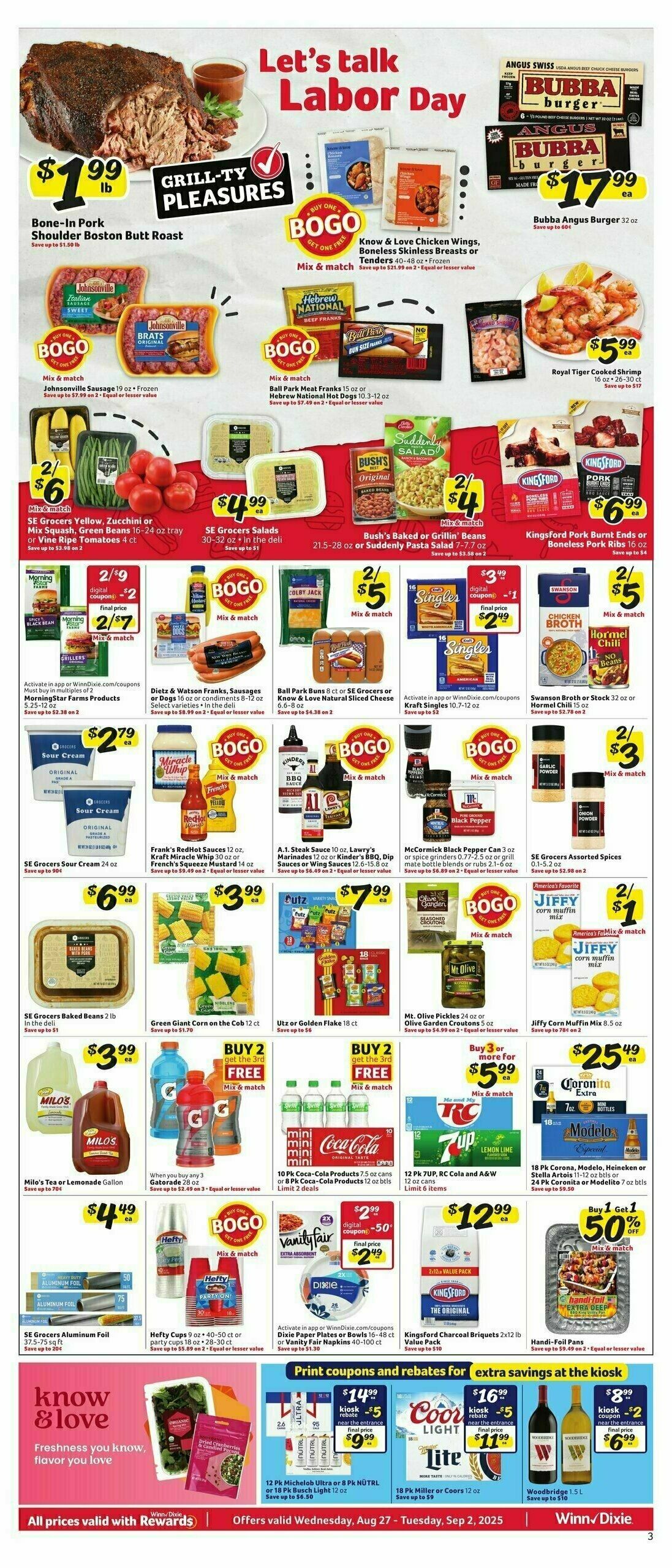 Winn-Dixie Weekly Ad from August 27