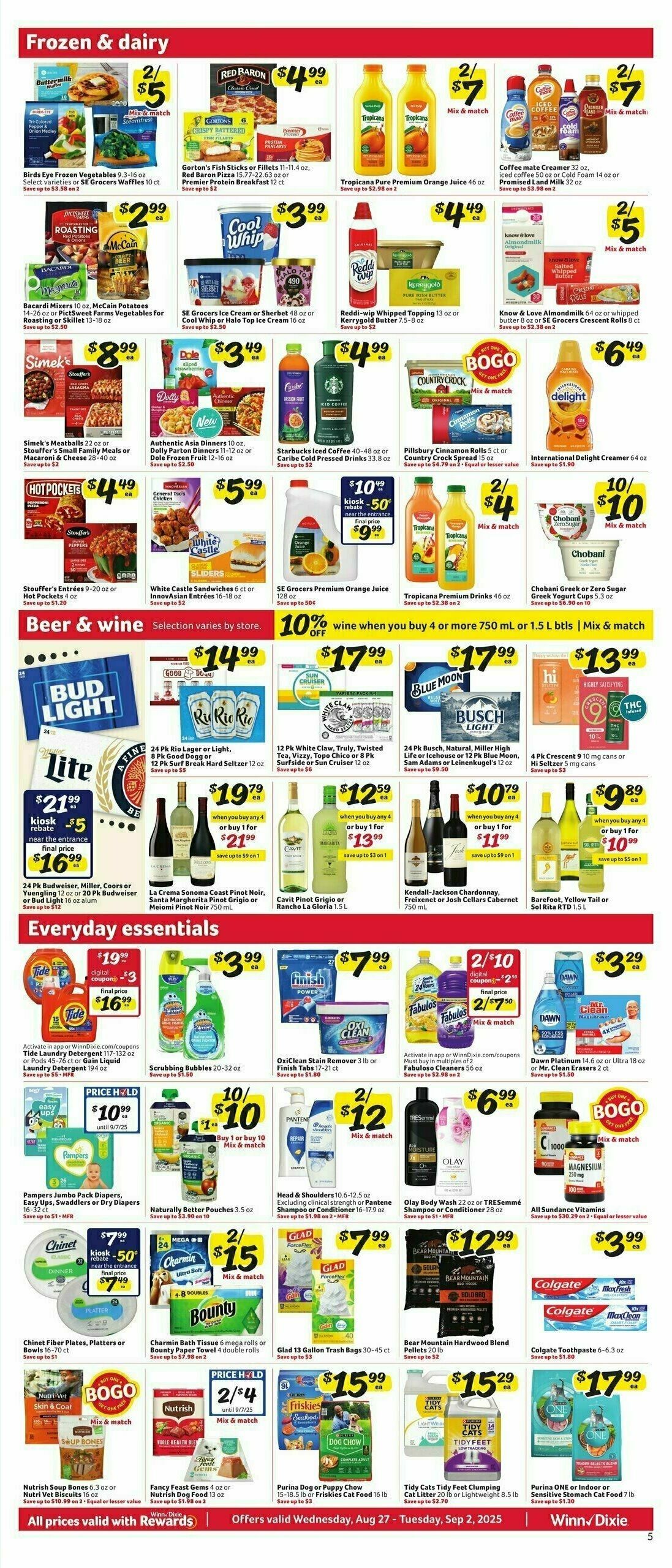 Winn-Dixie Weekly Ad from August 27