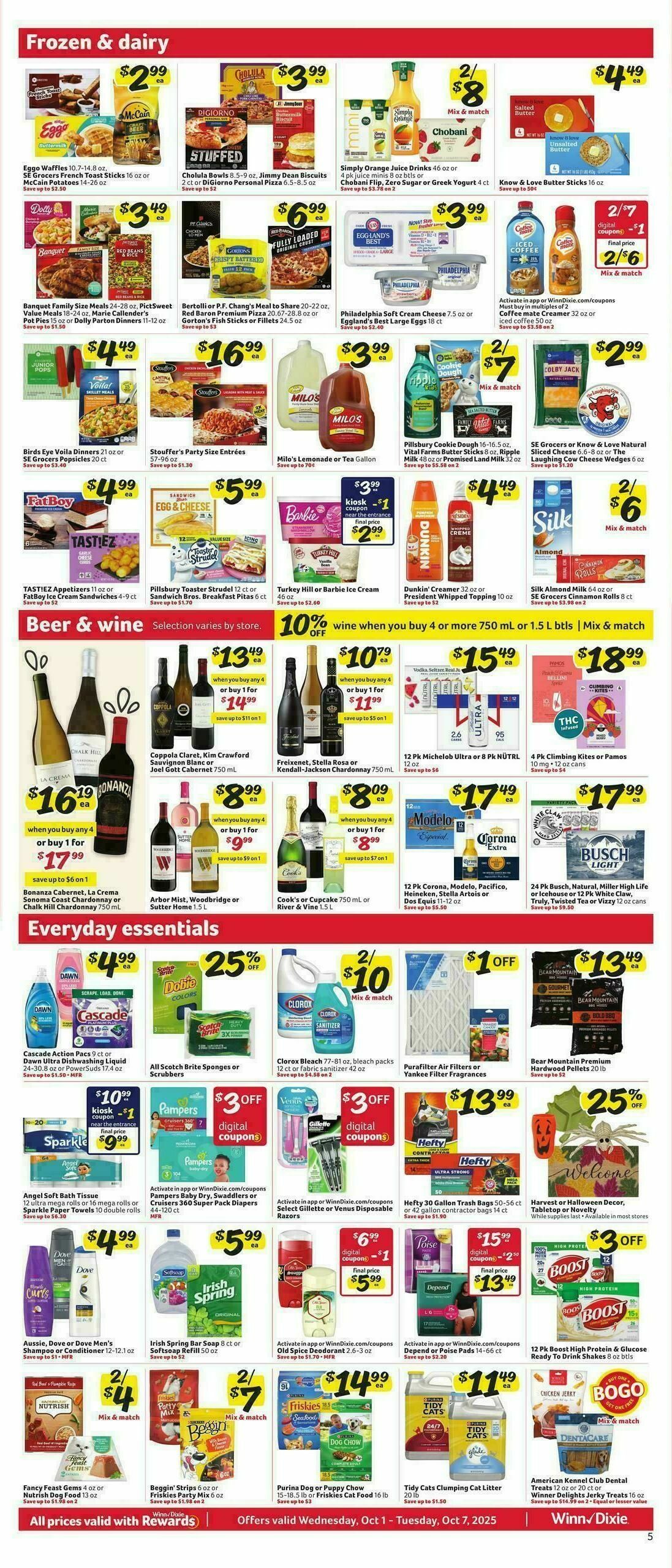 Winn-Dixie Weekly Ad from October 1