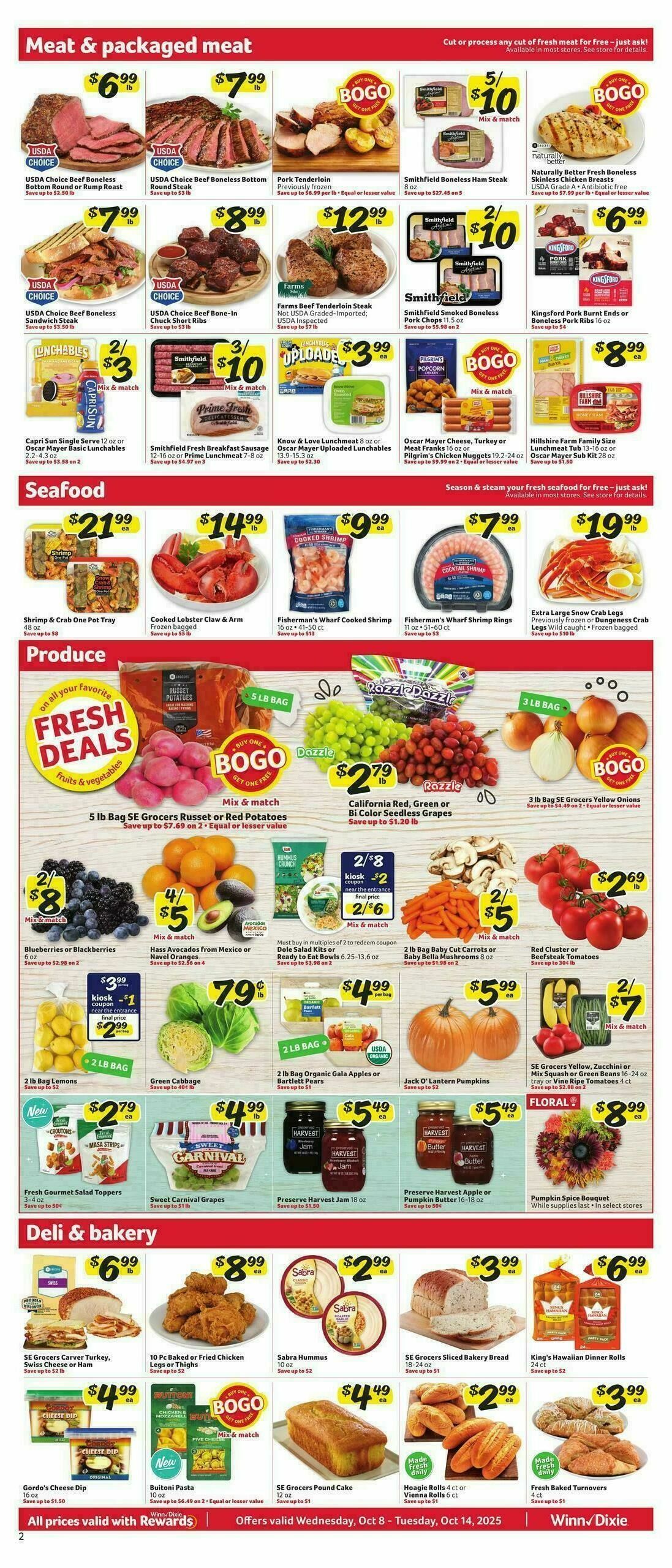 Winn-Dixie Weekly Ad from October 8