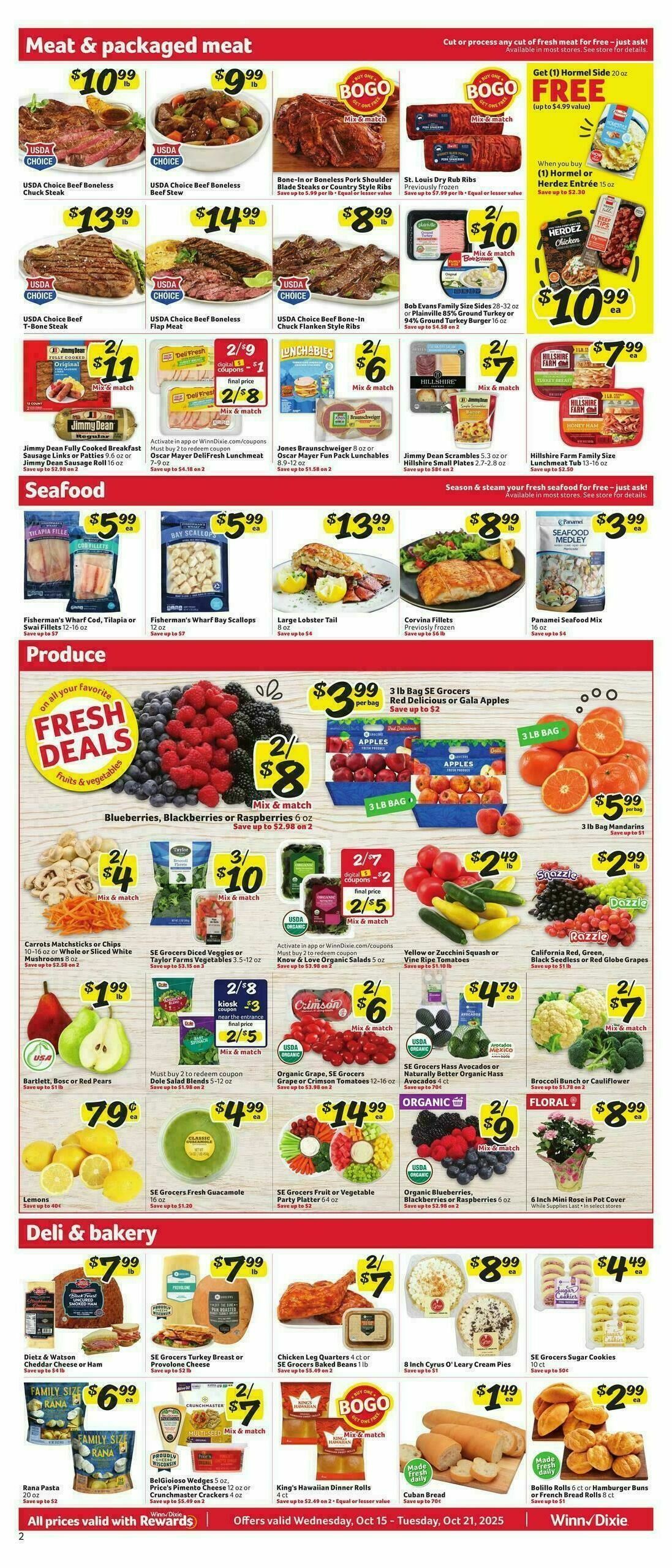 Winn-Dixie Weekly Ad from October 15
