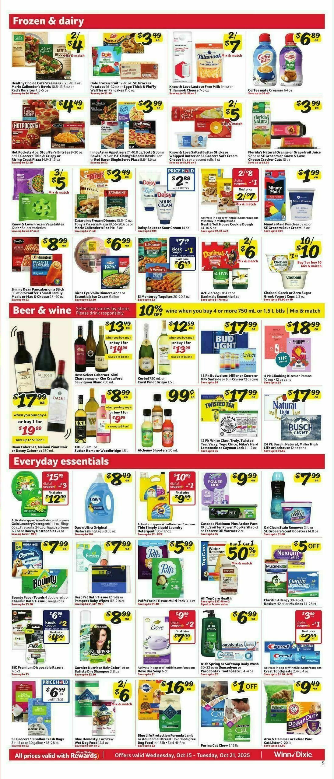 Winn-Dixie Weekly Ad from October 15