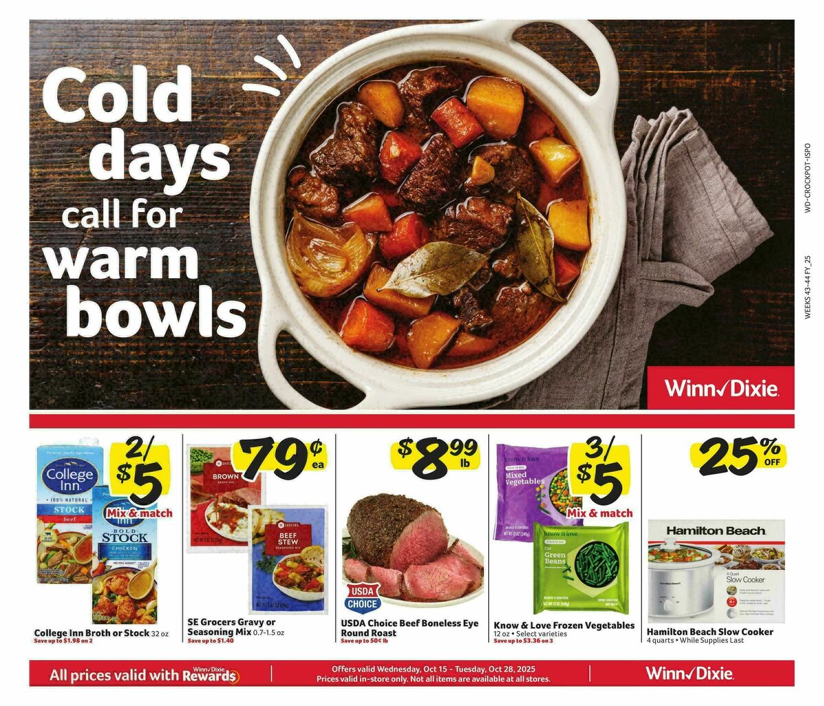 Winn-Dixie Weekly Ad from October 15