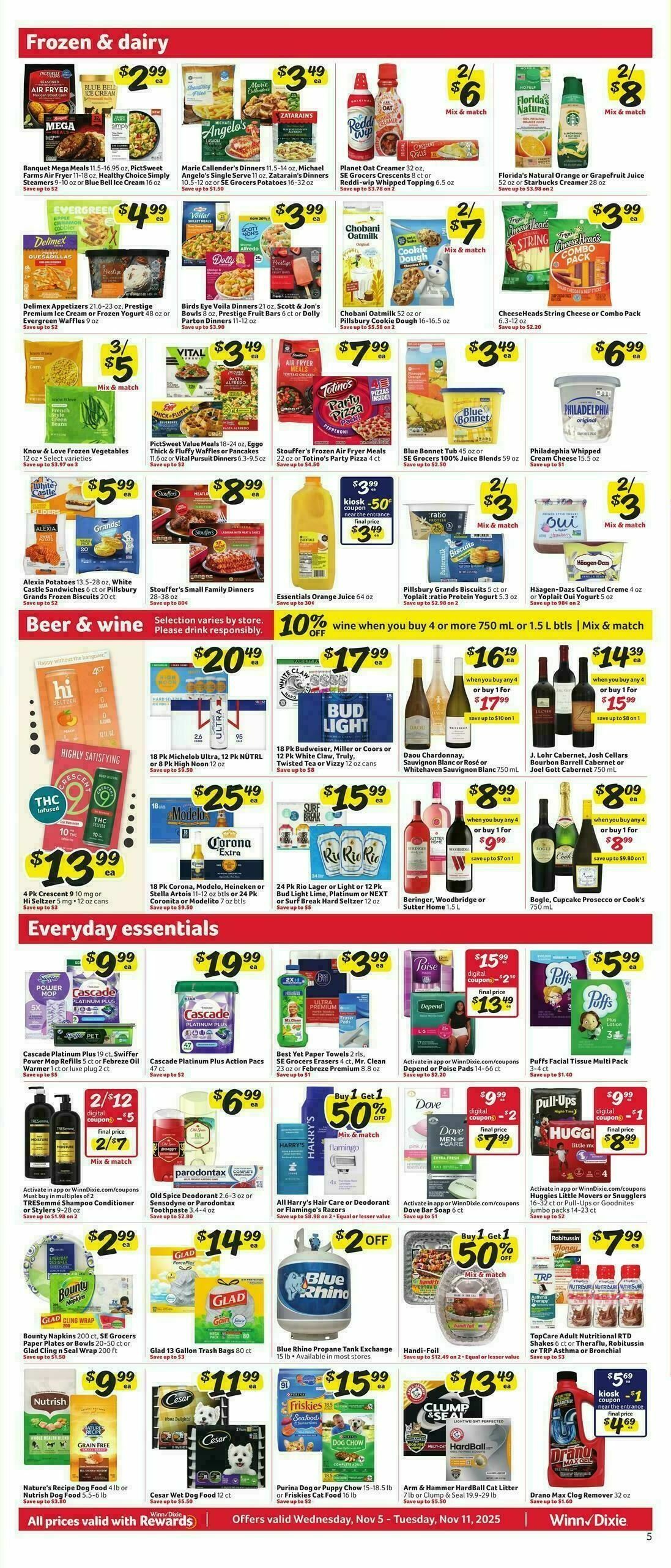 Winn-Dixie Weekly Ad from November 5