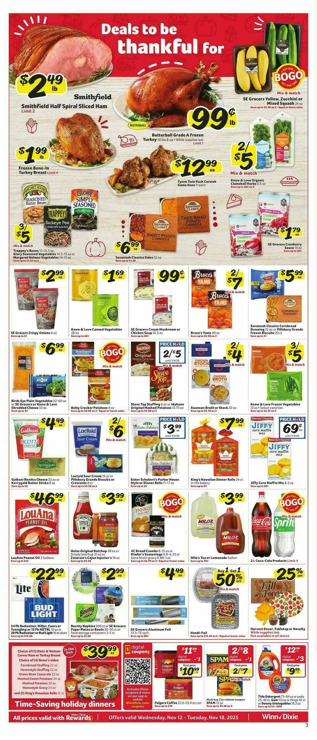 Winn-Dixie Weekly Ad from November 12