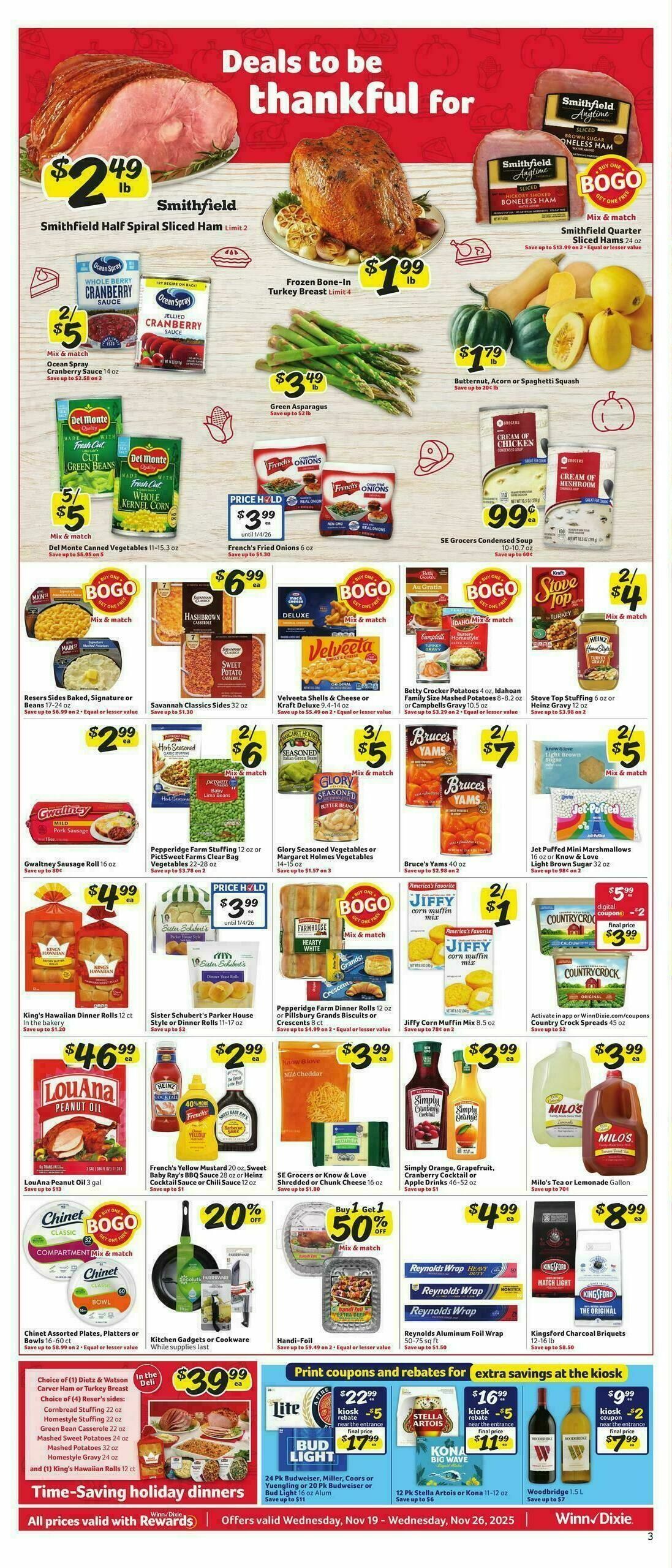Winn-Dixie Weekly Ad from November 19