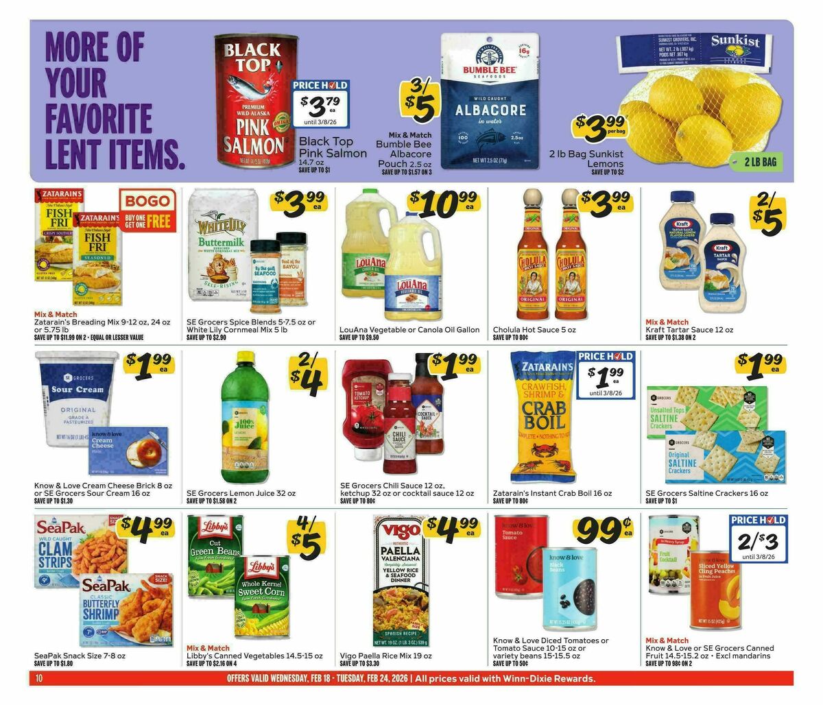 Winn-Dixie Weekly Ad from February 18