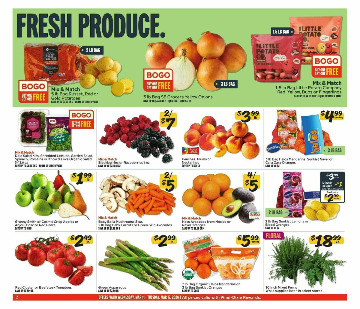 Winn-Dixie Weekly Ad from March 11