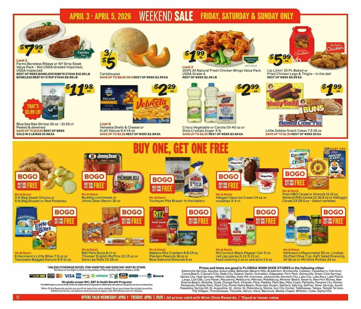 Winn-Dixie Weekly Ad from April 1