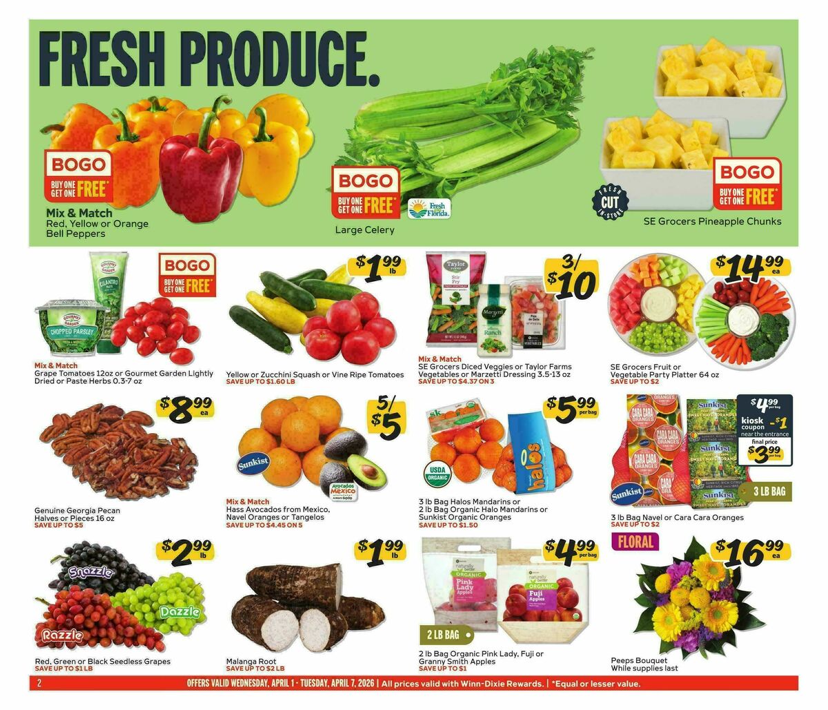 Winn-Dixie Weekly Ad from April 1