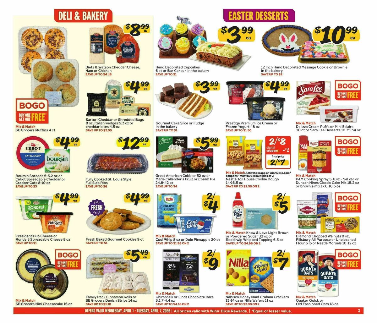 Winn-Dixie Weekly Ad from April 1