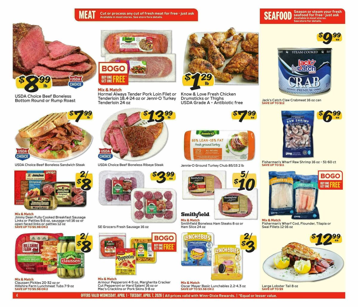 Winn-Dixie Weekly Ad from April 1
