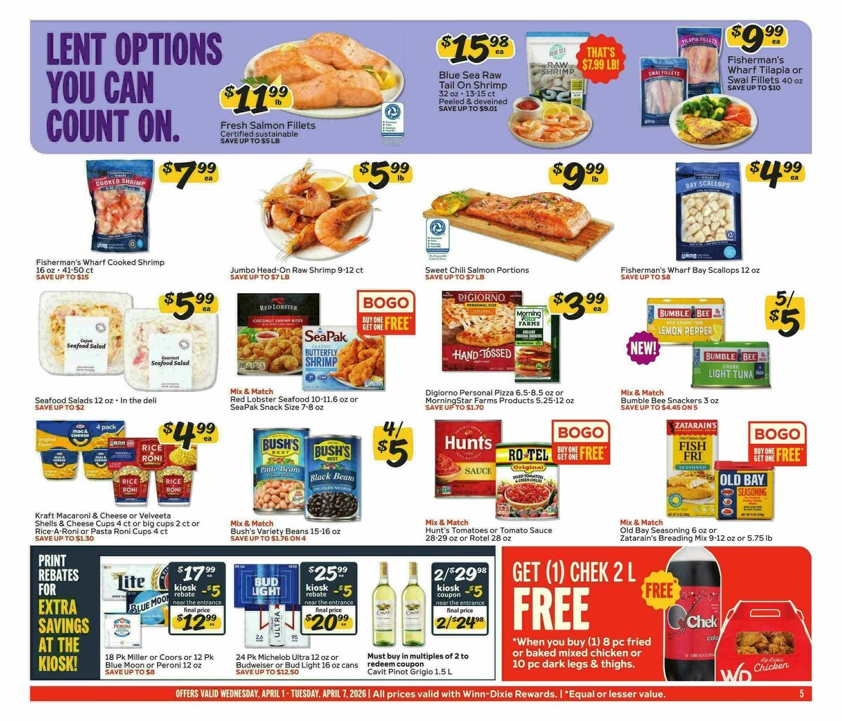 Winn-Dixie Weekly Ad from April 1