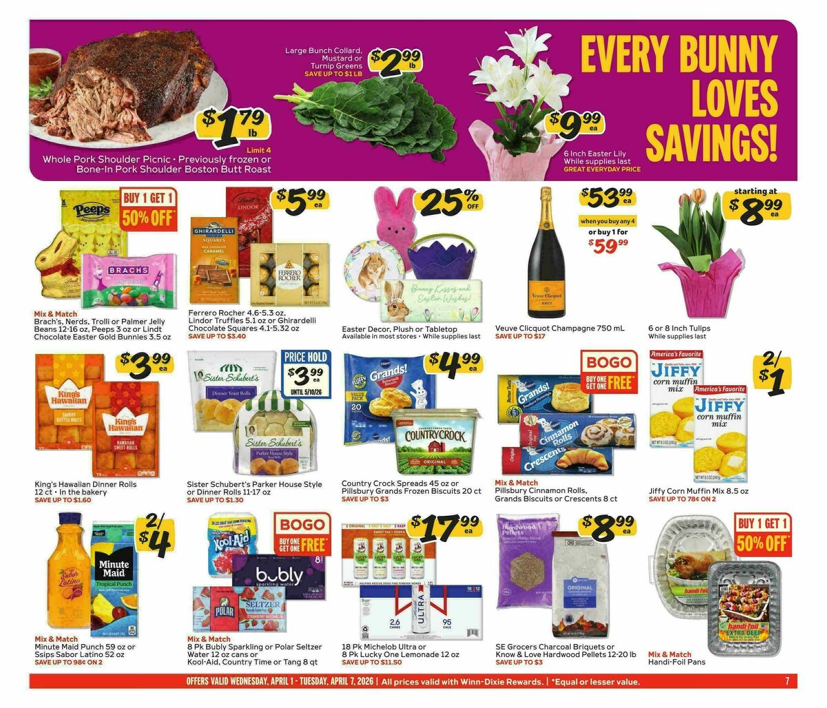 Winn-Dixie Weekly Ad from April 1
