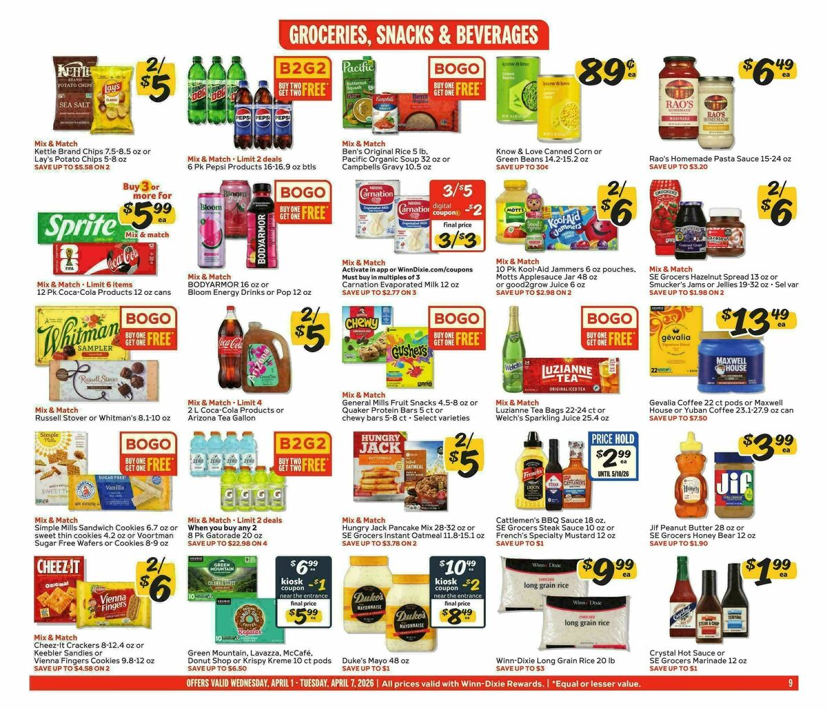 Winn-Dixie Weekly Ad from April 1
