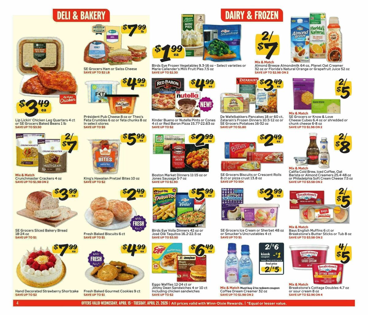 Winn-Dixie Weekly Ad from April 15