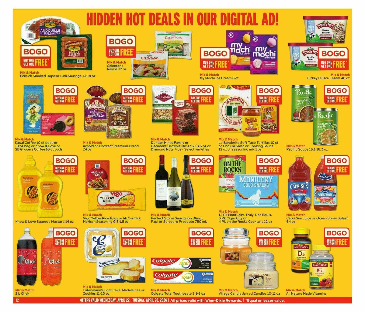 Winn-Dixie Weekly Ad from April 22