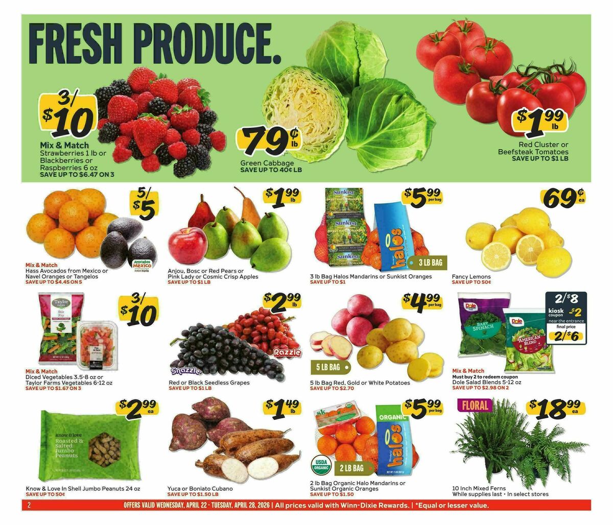 Winn-Dixie Weekly Ad from April 22