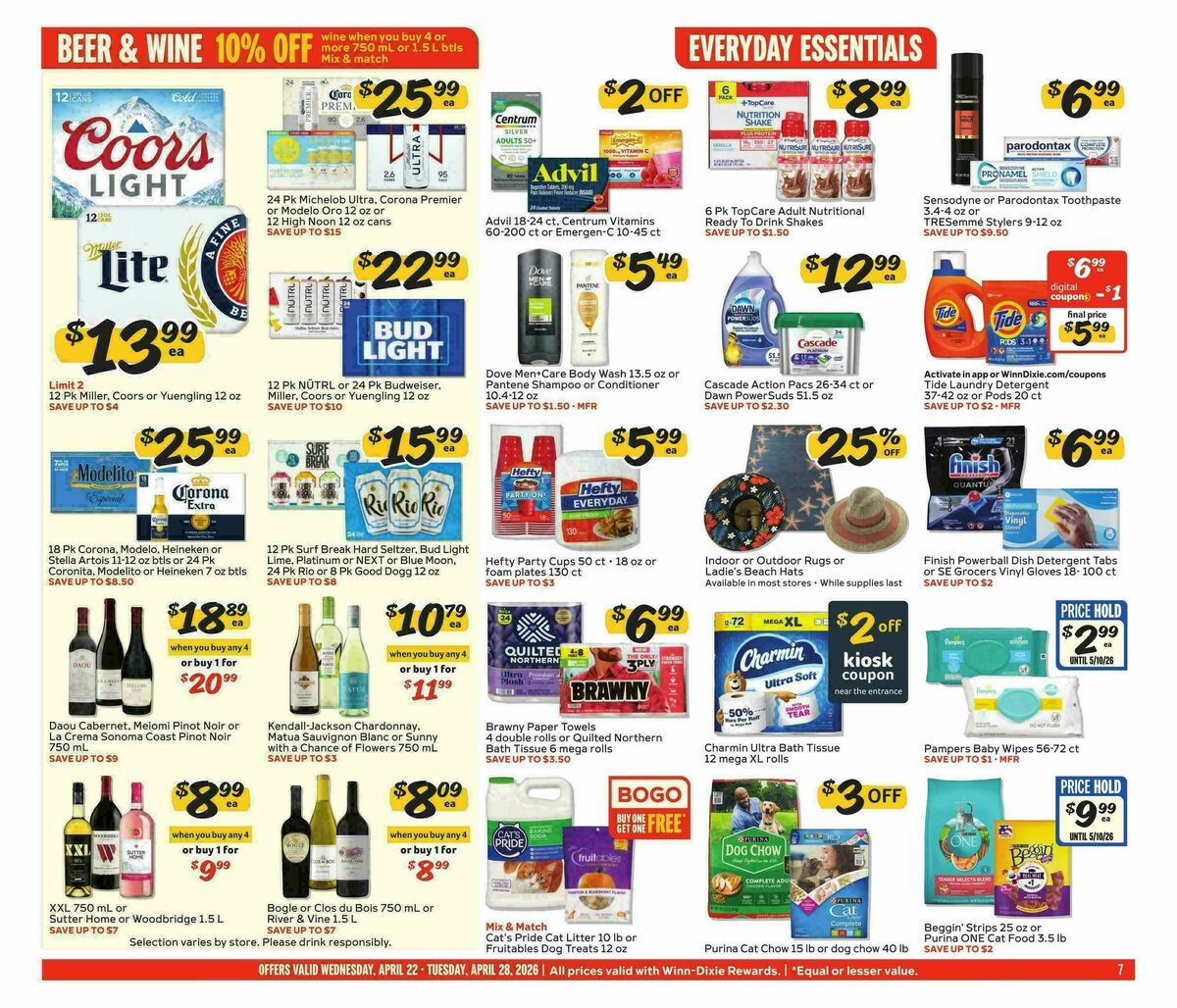 Winn-Dixie Weekly Ad from April 22