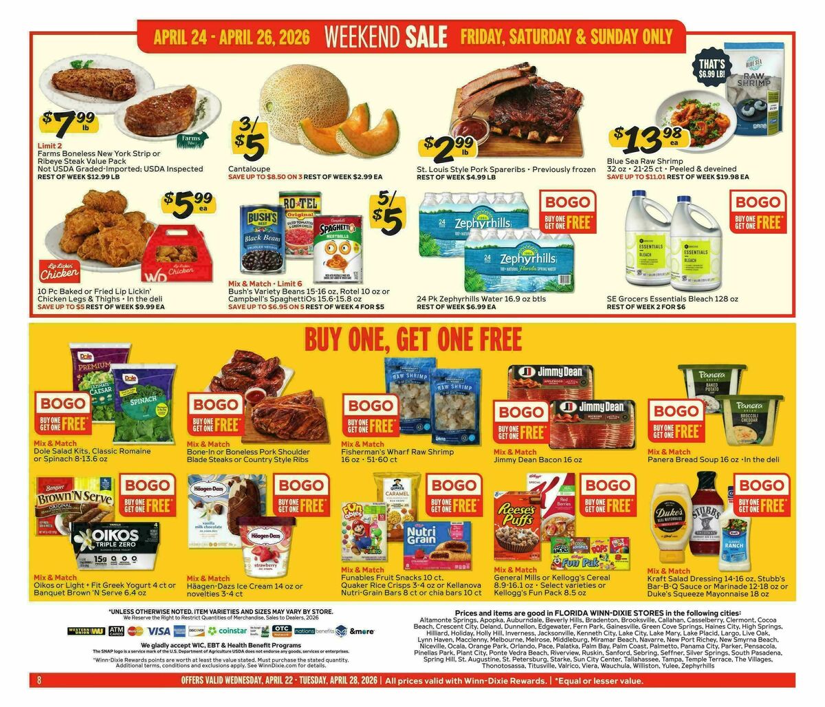 Winn-Dixie Weekly Ad from April 22