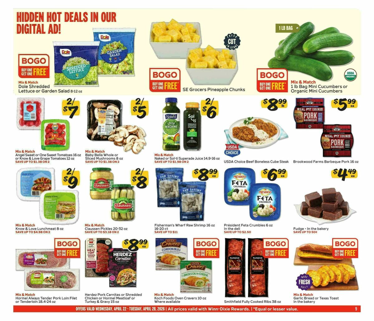 Winn-Dixie Weekly Ad from April 22