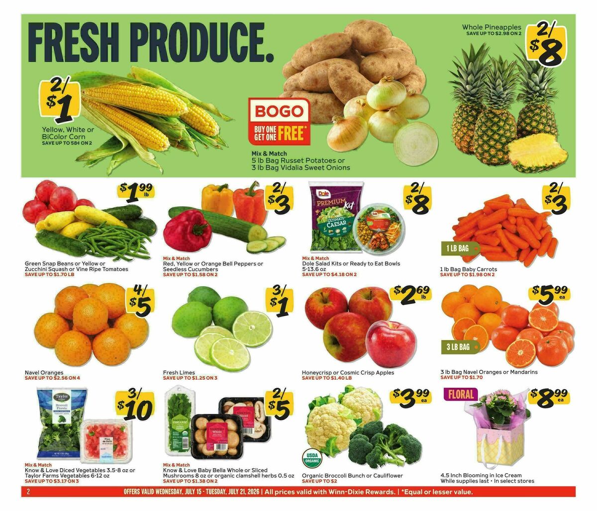 Winn-Dixie Weekly Ad from July 15