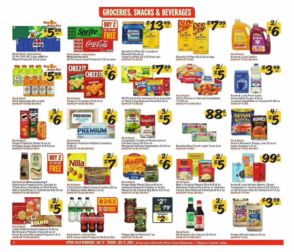 Winn-Dixie Weekly Ad from July 15