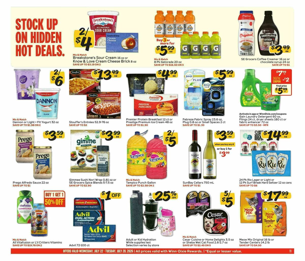 Winn-Dixie Weekly Ad from July 22