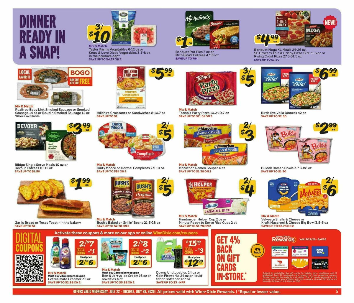 Winn-Dixie Weekly Ad from July 22