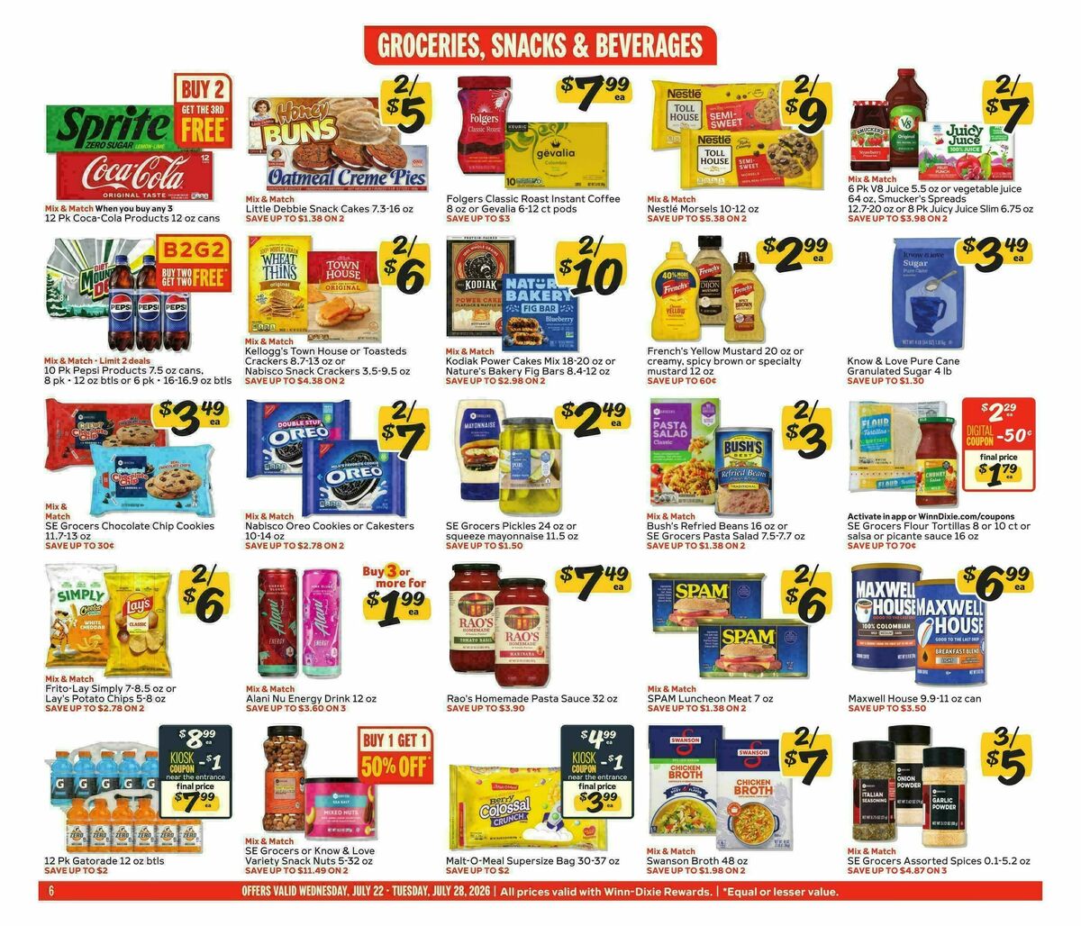 Winn-Dixie Weekly Ad from July 22