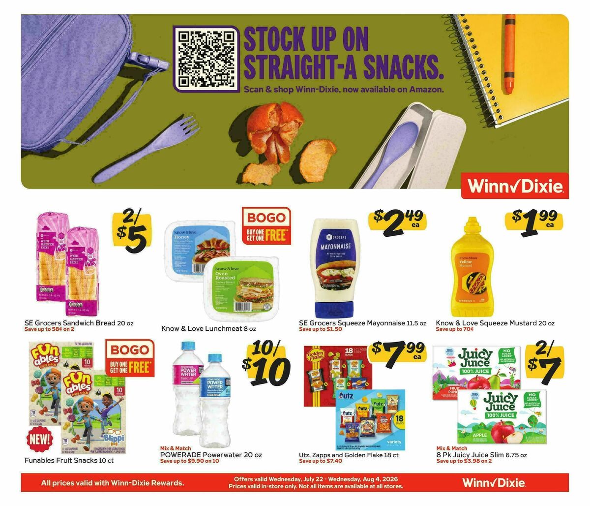 Winn-Dixie Weekly Ad from July 22