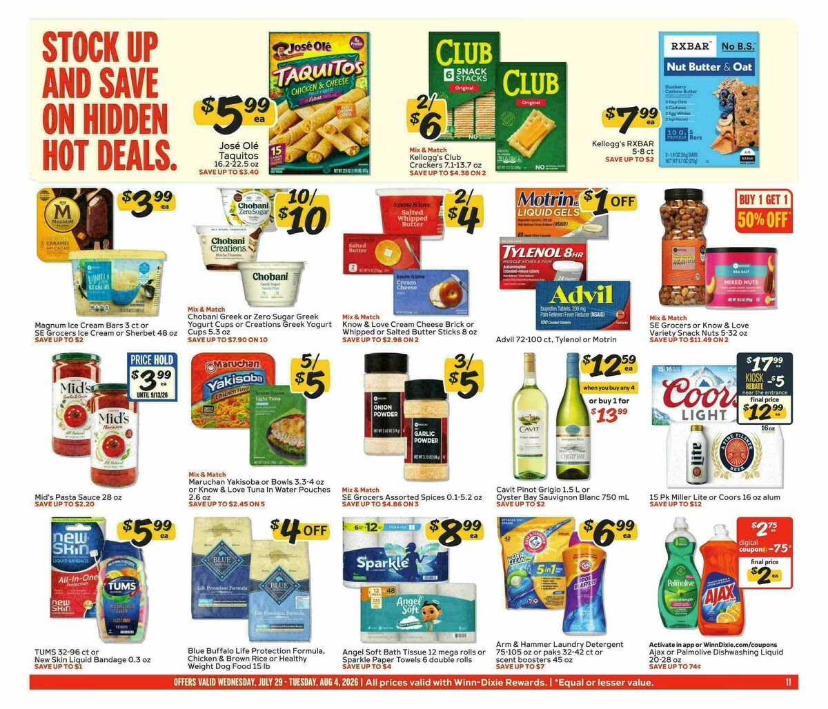 Winn-Dixie Weekly Ad from July 29