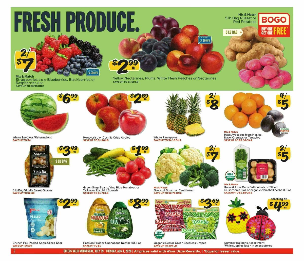 Winn-Dixie Weekly Ad from July 29