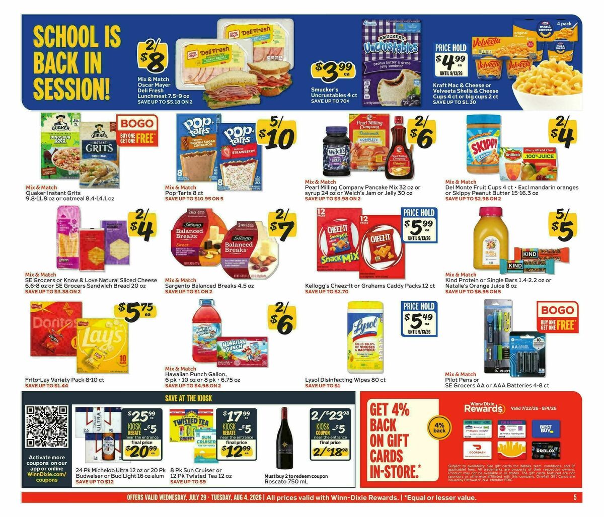 Winn-Dixie Weekly Ad from July 29
