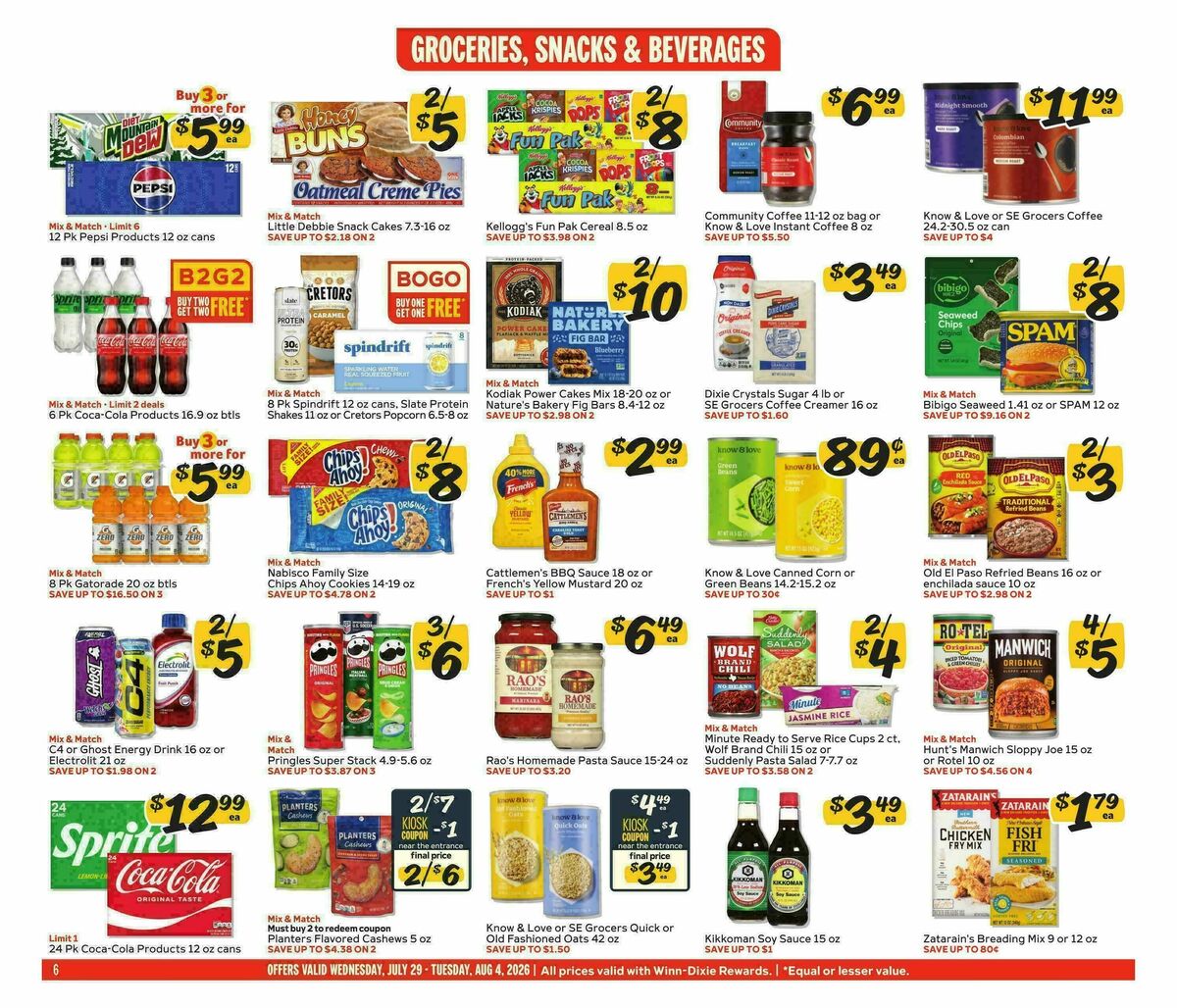 Winn-Dixie Weekly Ad from July 29