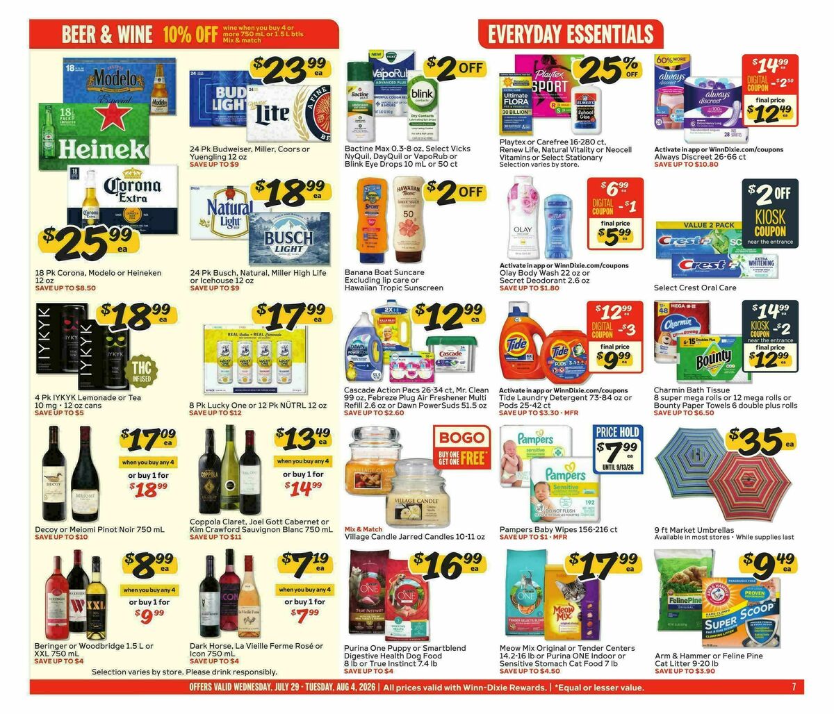 Winn-Dixie Weekly Ad from July 29