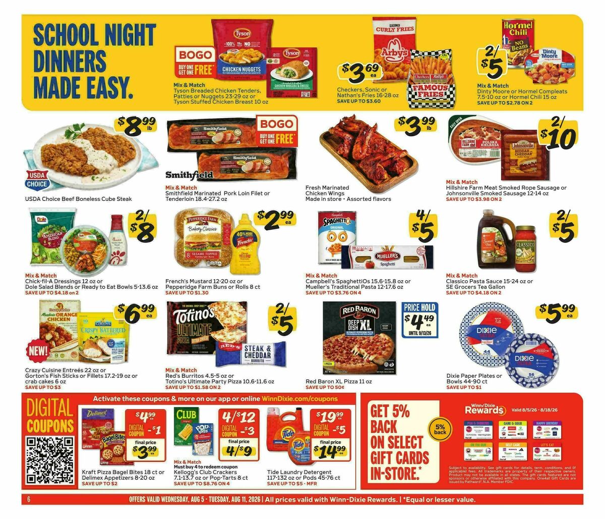 Winn-Dixie Weekly Ad from August 5