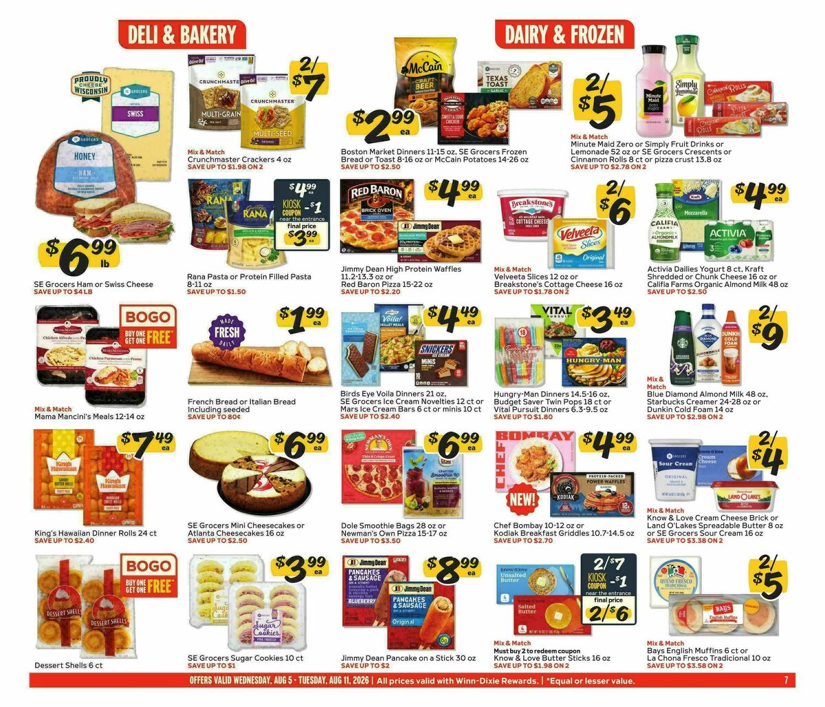 Winn-Dixie Weekly Ad from August 5