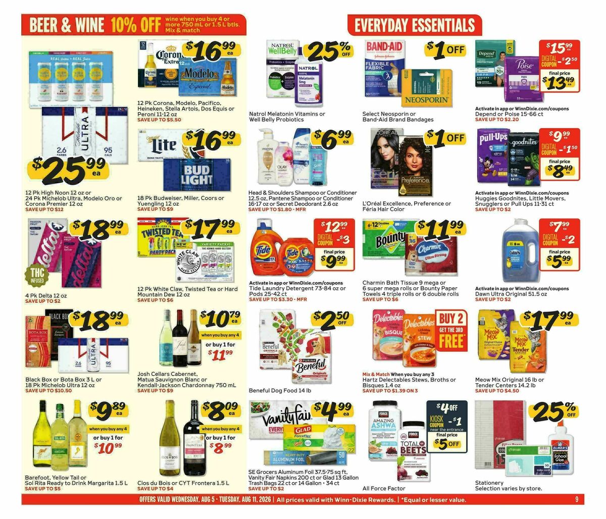 Winn-Dixie Weekly Ad from August 5