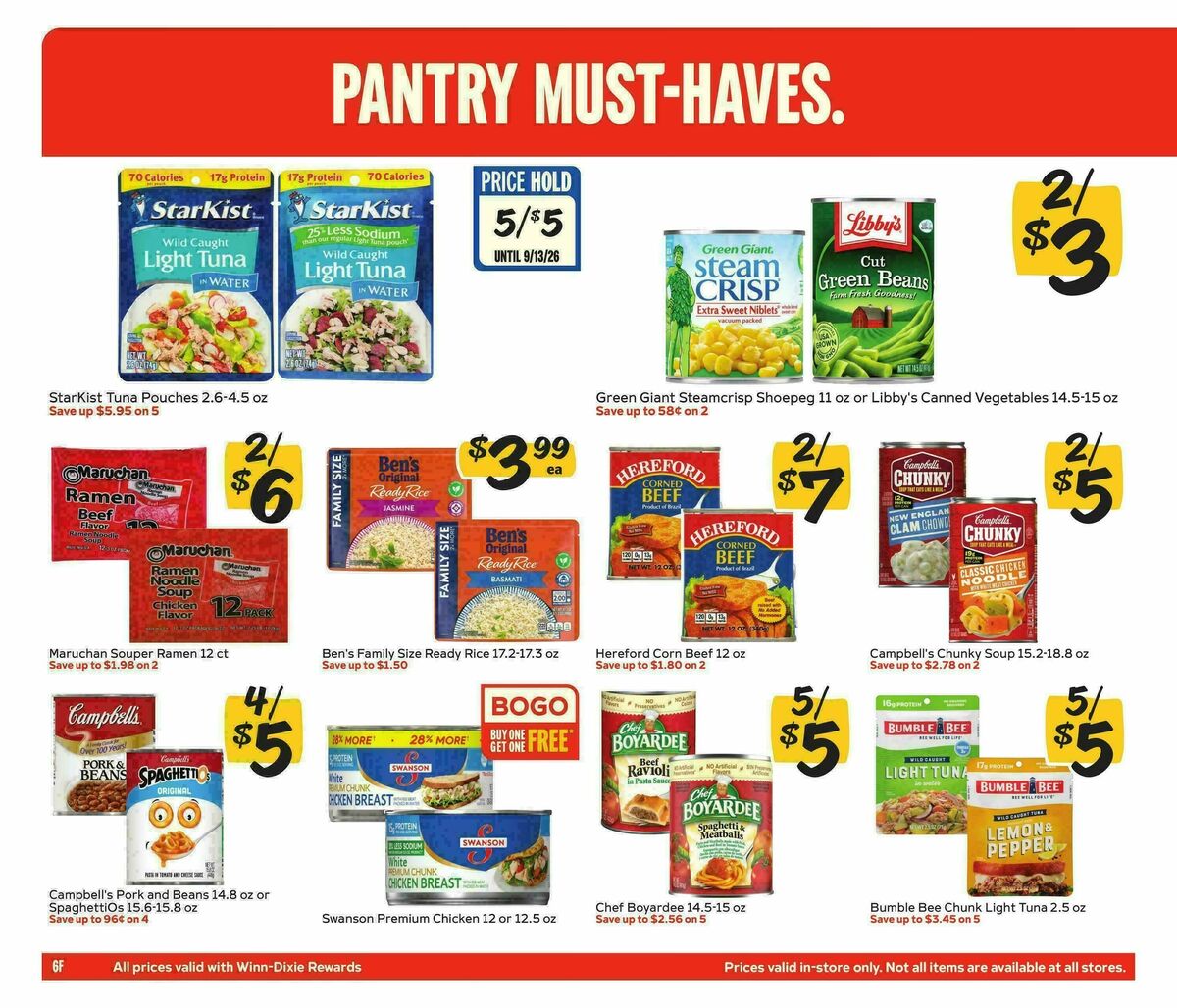 Winn-Dixie Weekly Ad from August 5