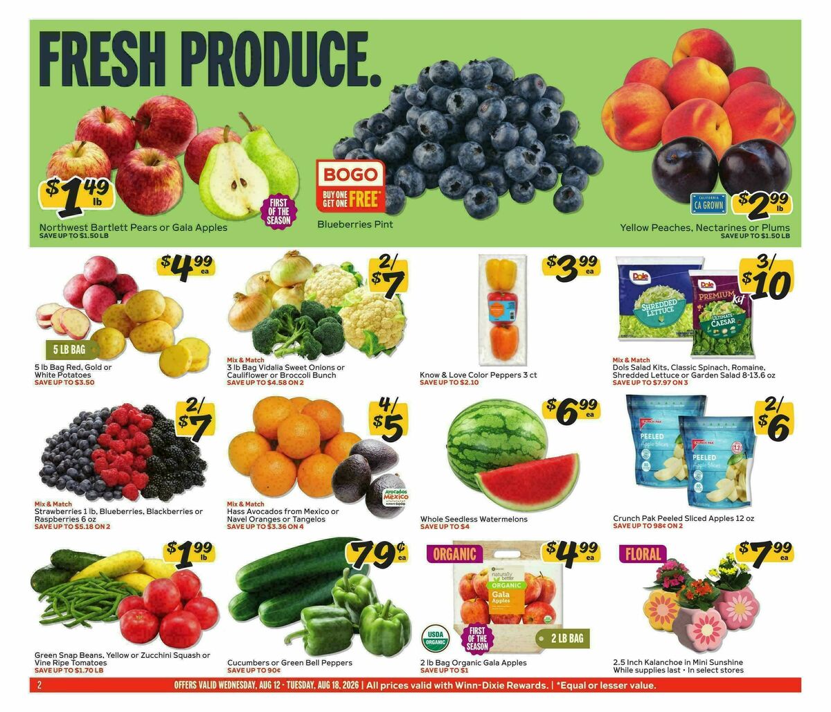Winn-Dixie Weekly Ad from August 12