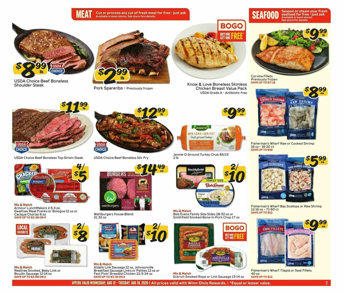 Winn-Dixie Weekly Ad from August 12