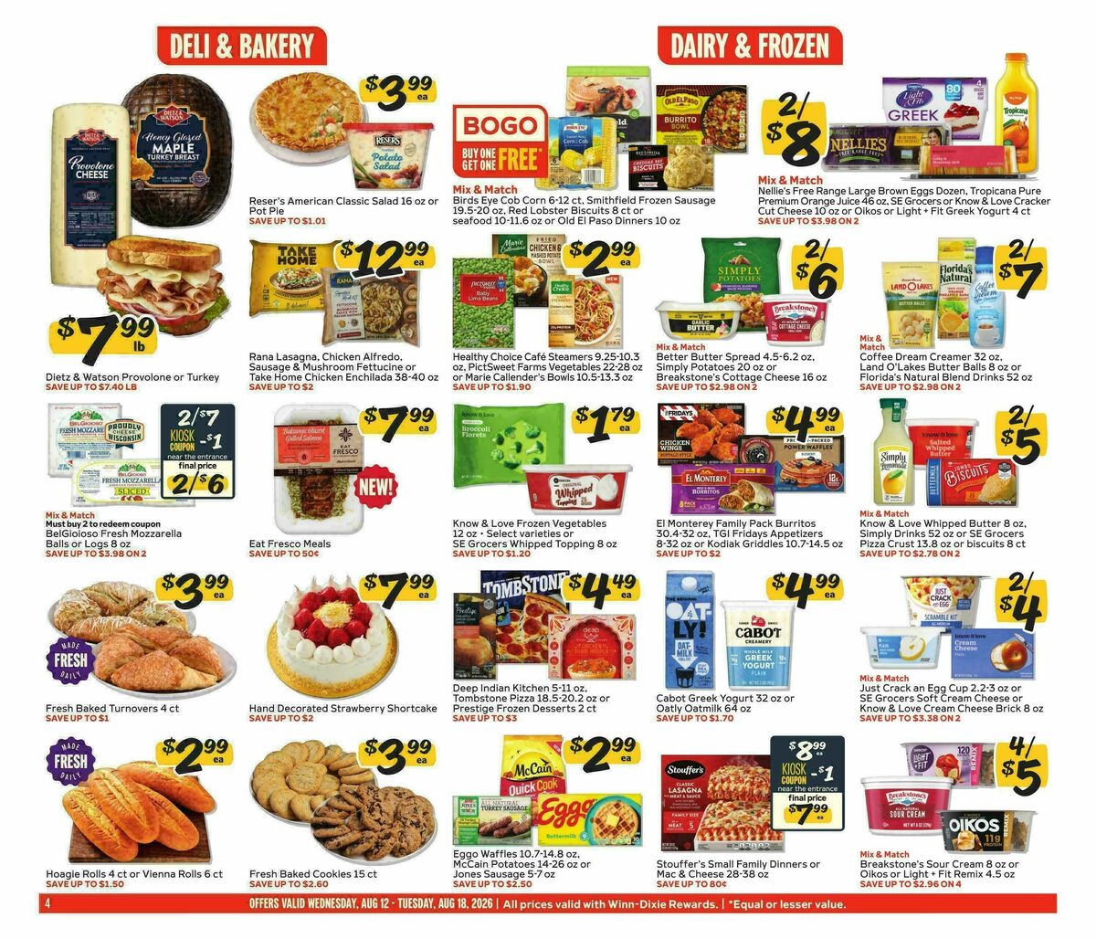 Winn-Dixie Weekly Ad from August 12