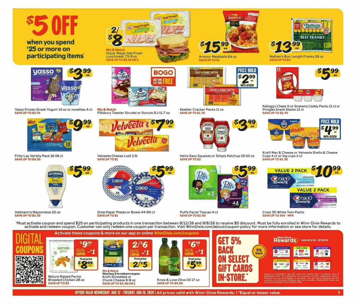 Winn-Dixie Weekly Ad from August 12